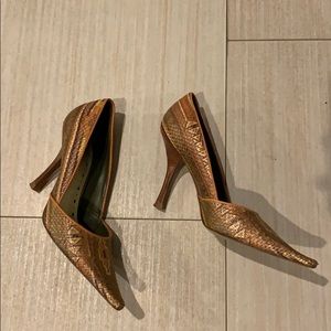 BCBGirls woven texture heels